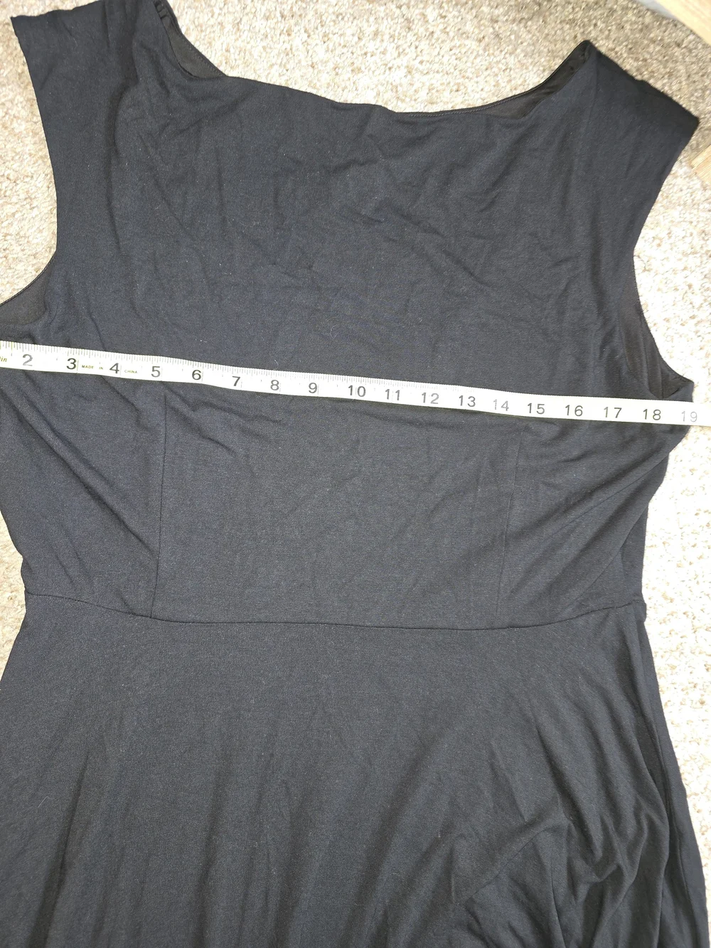 Ann Taylor Black Sleeveless Fit & Flare Dress With Flowy Sharkbite Hemline 14
